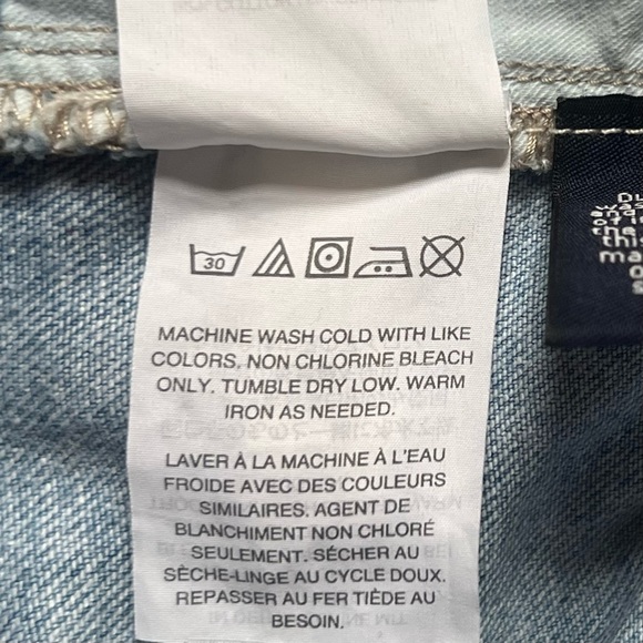 Madewell 9” Button-Front High-Rise Skinny Crop Jeans, Denton Wash, Size 30 - Picture 11 of 16